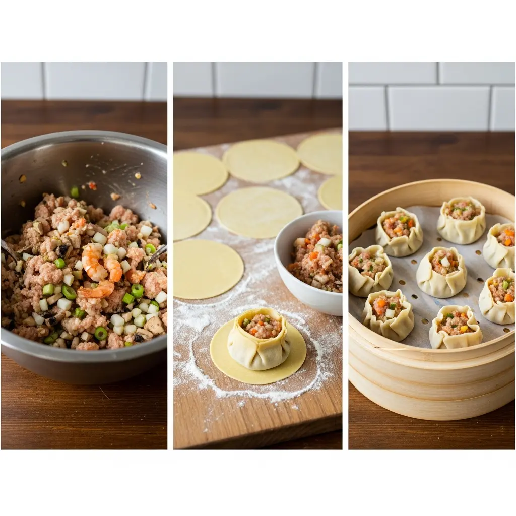 Savory Shumai: The Perfect Chicken & Shrimp Delight