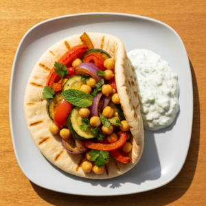 Savor the Flavor: Roasted Veggie & Chickpea Gyros Delight