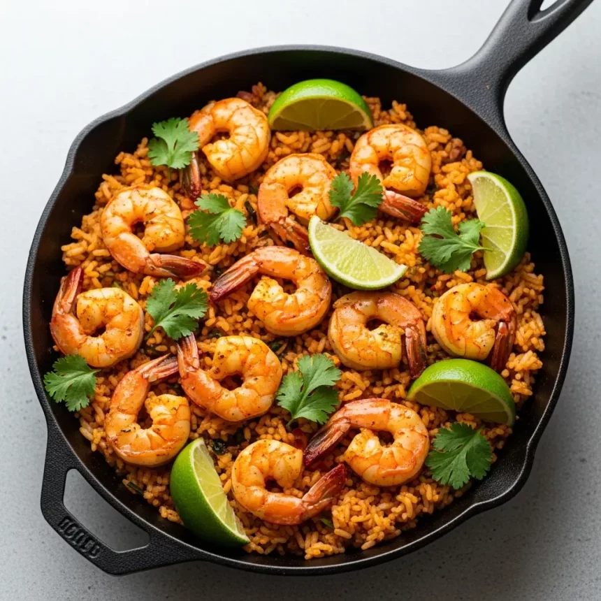 Flavorful Fiesta: Mexican Shrimp and Rice Skillet Delight