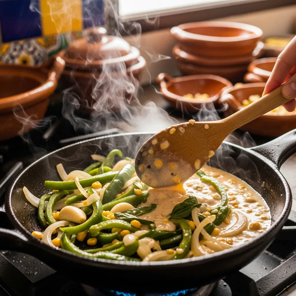 Savor Authentic Rajas con Crema: A Creamy Mexican Delight