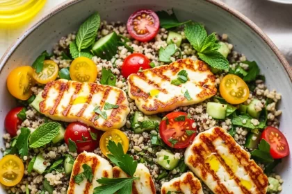 Fresh Flavors: Cypriot Grain Salad with Halloumi Twist