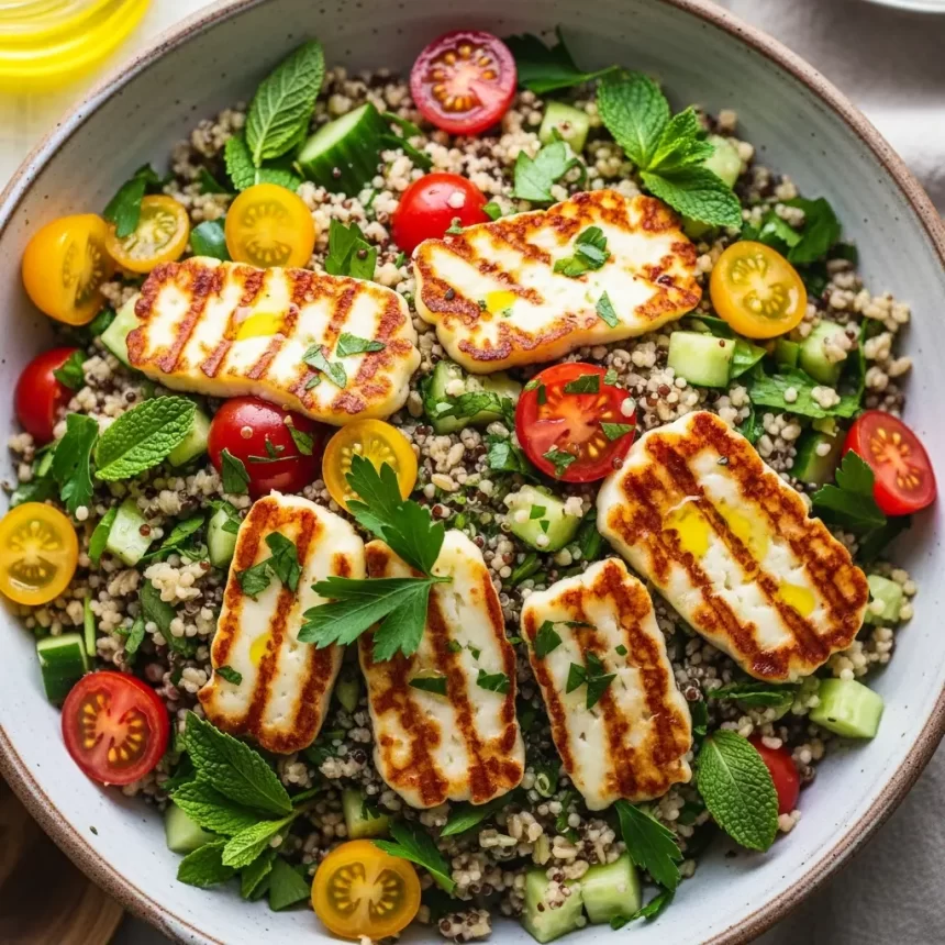 Fresh Flavors: Cypriot Grain Salad with Halloumi Twist
