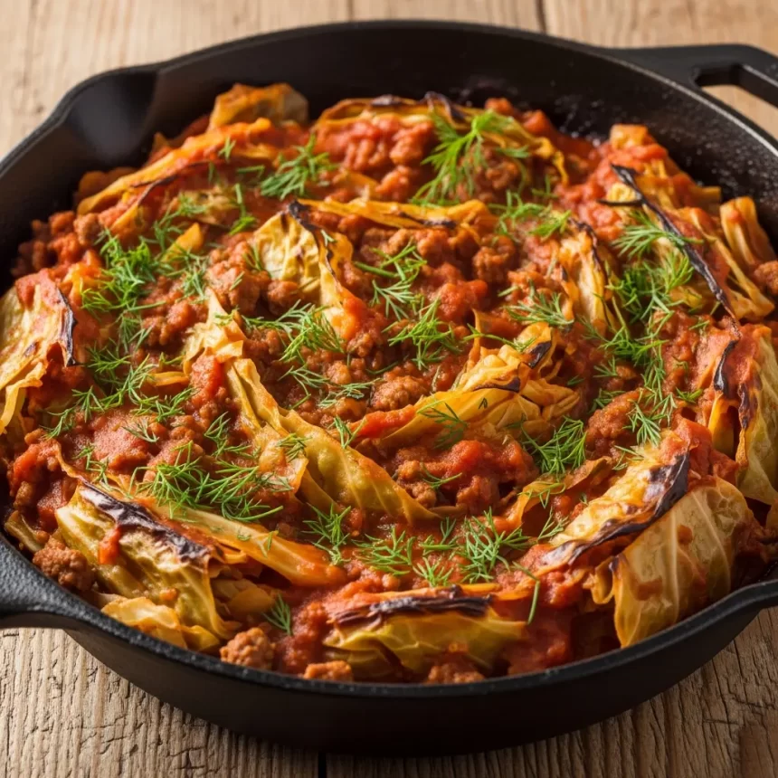 Deconstructed Delight: Easy Unstuffed Cabbage Roll Skillet