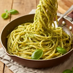 Savor the Flavor: Pasta Tossed in Creamy Pistachio Pesto