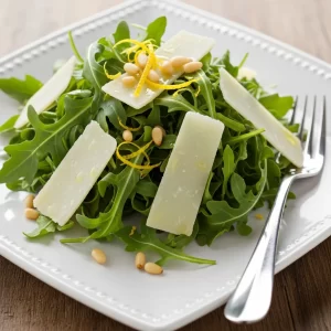 Peppery Arugula Salad with Shaved Parmesan Delight