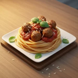 Timeless Flavor: Classic Spaghetti with Savory Beef Meatballs 