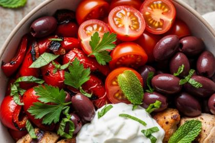 Savor Greek Chicken Bowls with Creamy Tzatziki Sauce
