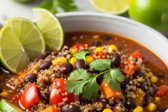 Hearty Black Bean & Quinoa Stew: Nutritious Comfort Bowl