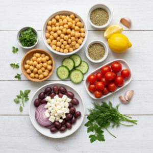Fresh & Flavorful: Greek Chickpea and Cucumber Salad Delight