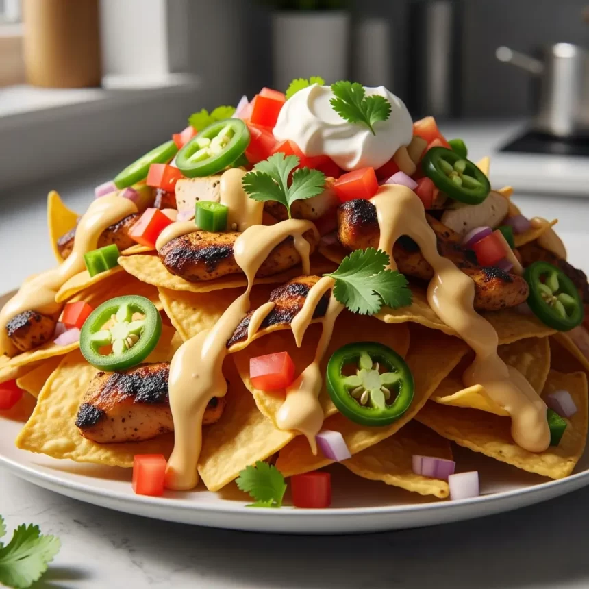 Loaded Chicken Nachos with Creamy Queso: A Flavor Fiesta