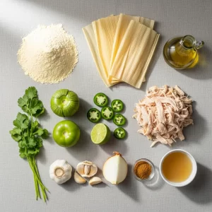 Savoring Chicken Tamales in Zesty Green Salsa Delight