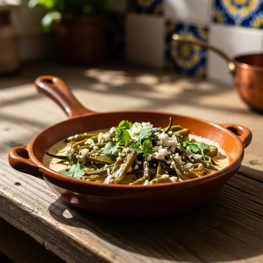 Savor Authentic Rajas con Crema: A Creamy Mexican Delight