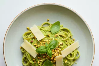 Savor the Flavor: Pasta Tossed in Creamy Pistachio Pesto
