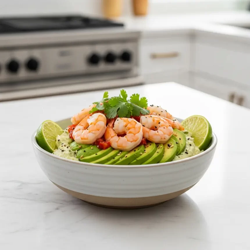 Zesty Shrimp Cocktail with Creamy Avocado: A Simple Delight