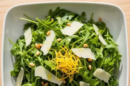 Peppery Arugula Salad with Shaved Parmesan Delight