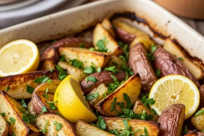 Zesty Greek Lemon Potatoes: A Tangy Mediterranean Delight