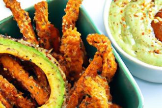 Crispy Avocado Fries Paired with Zesty Chipotle Mayo Dip