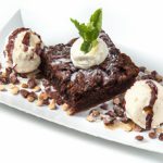 The Perfect Match: Warm Brownie Meets Vanilla Ice Cream Delight