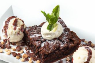 The Perfect Match: Warm Brownie Meets Vanilla Ice Cream Delight