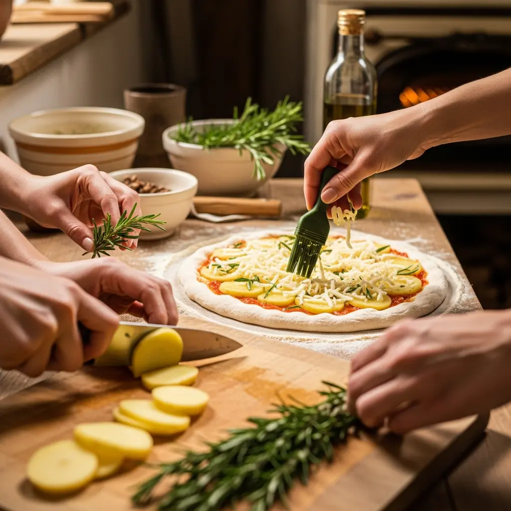 Savor the Flavor: Potato and Rosemary Pizza Delight