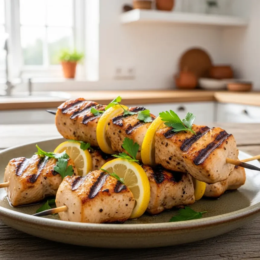 Zesty Lemon & Garlic Chicken Skewers: A Flavorful Twist