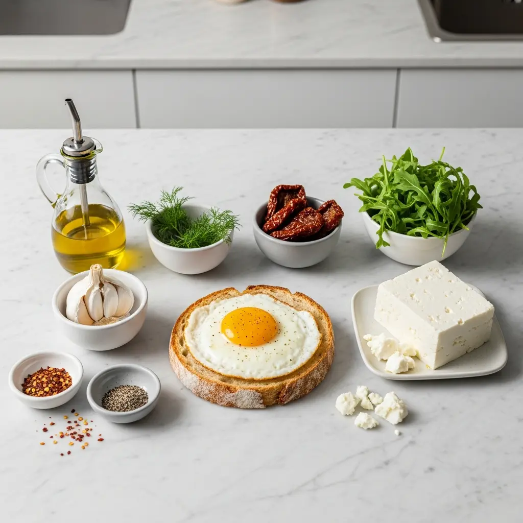 Golden Feta Fried Eggs on Toast: A Savory Morning Twist