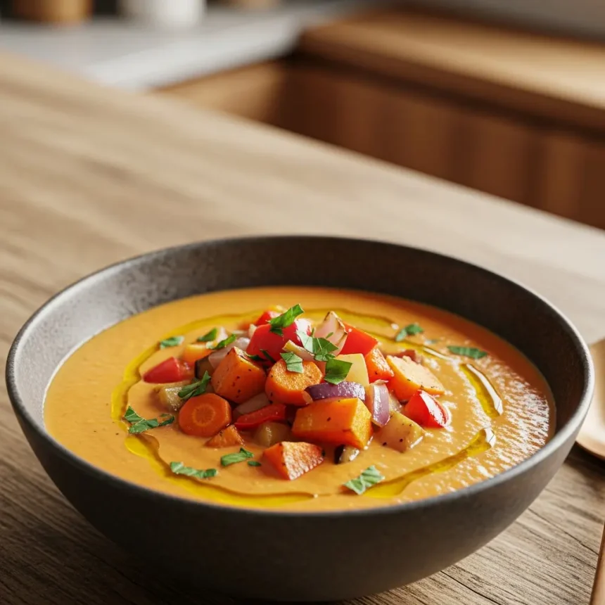 Cozy Up with This Easy Roasted Vegetable Soup Recipe