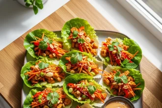 Crunchy & Flavorful: Quick Chicken Lettuce Wraps Recipe