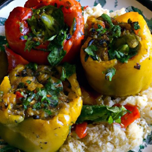 Bright & Healthy: Vegan Stuffed Peppers with Flavorful Rice