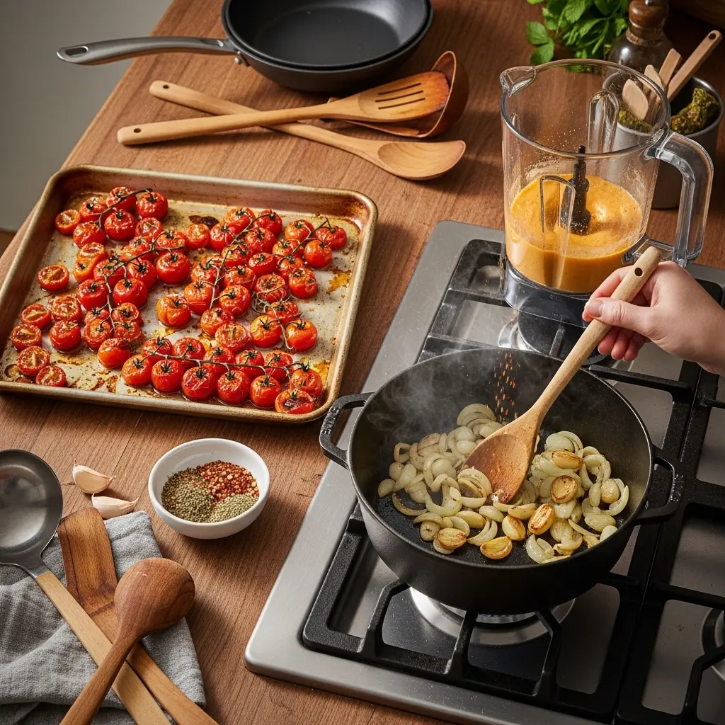 Velvety Vegan Tomato Soup: Creamy Comfort in a Bowl