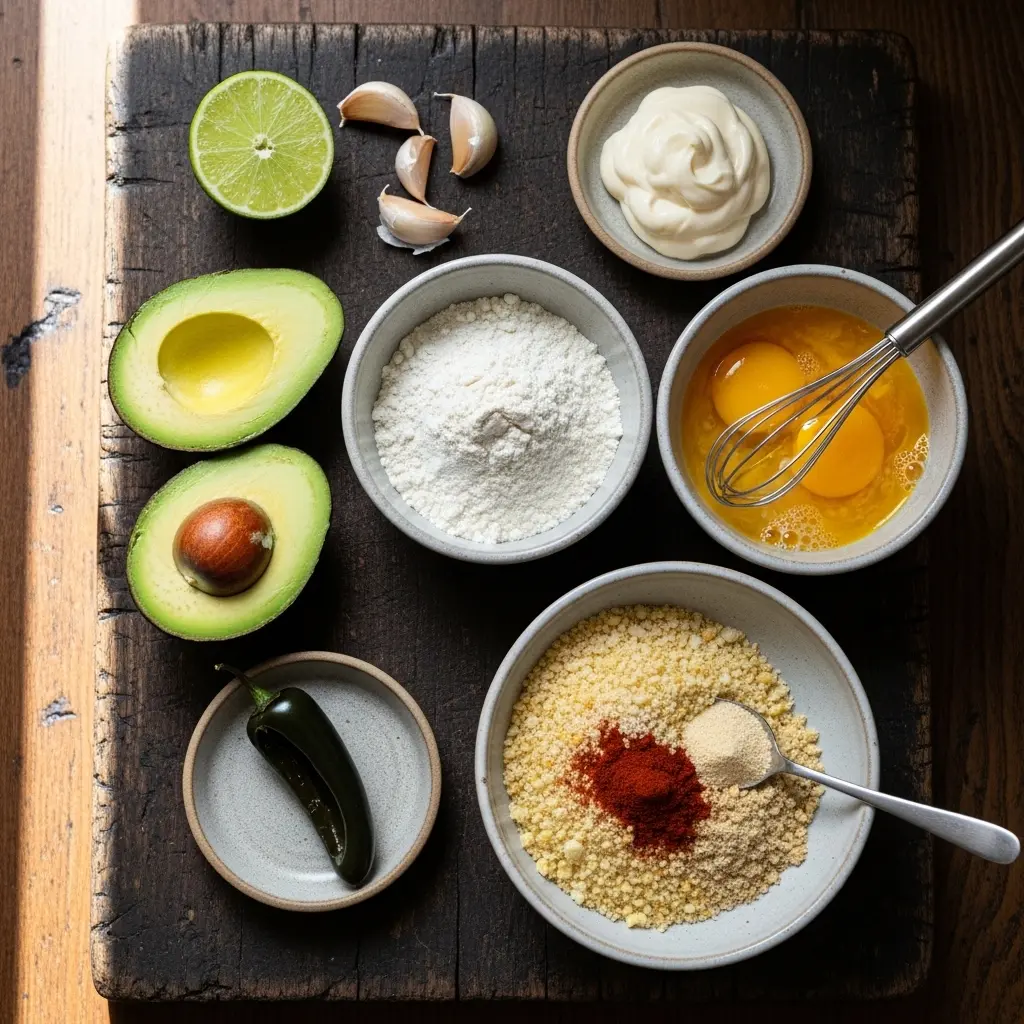 Crispy Avocado Fries Paired with Zesty Chipotle Mayo Dip