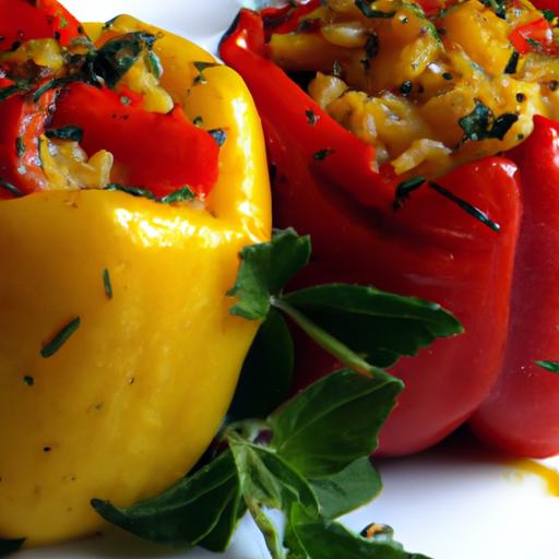 Bright &‍ Healthy: Vegan Stuffed Peppers with Flavorful Rice
