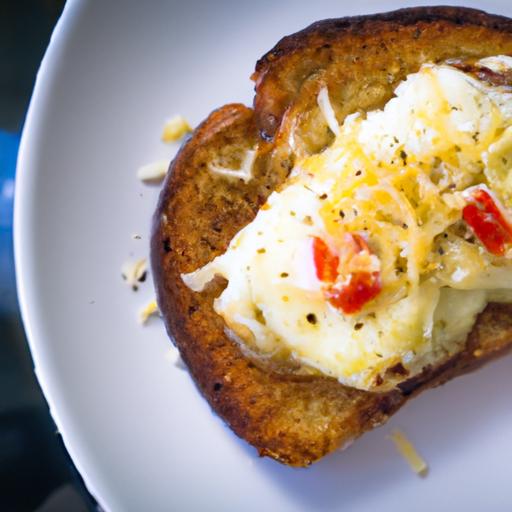 Golden Feta Fried Eggs on toast: A Savory Morning Twist