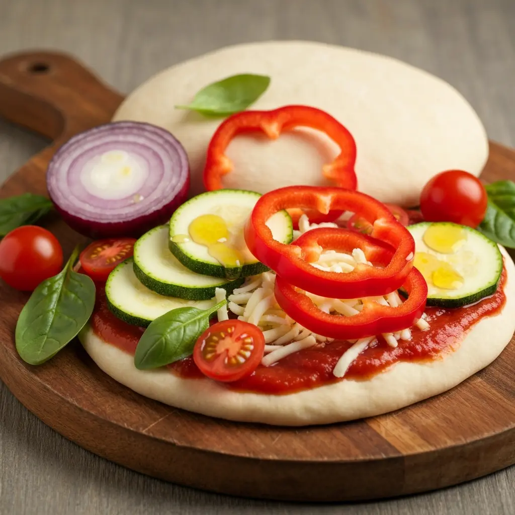 Savor the Rainbow: Delicious Vegetarian Pizza with Mixed Veggies