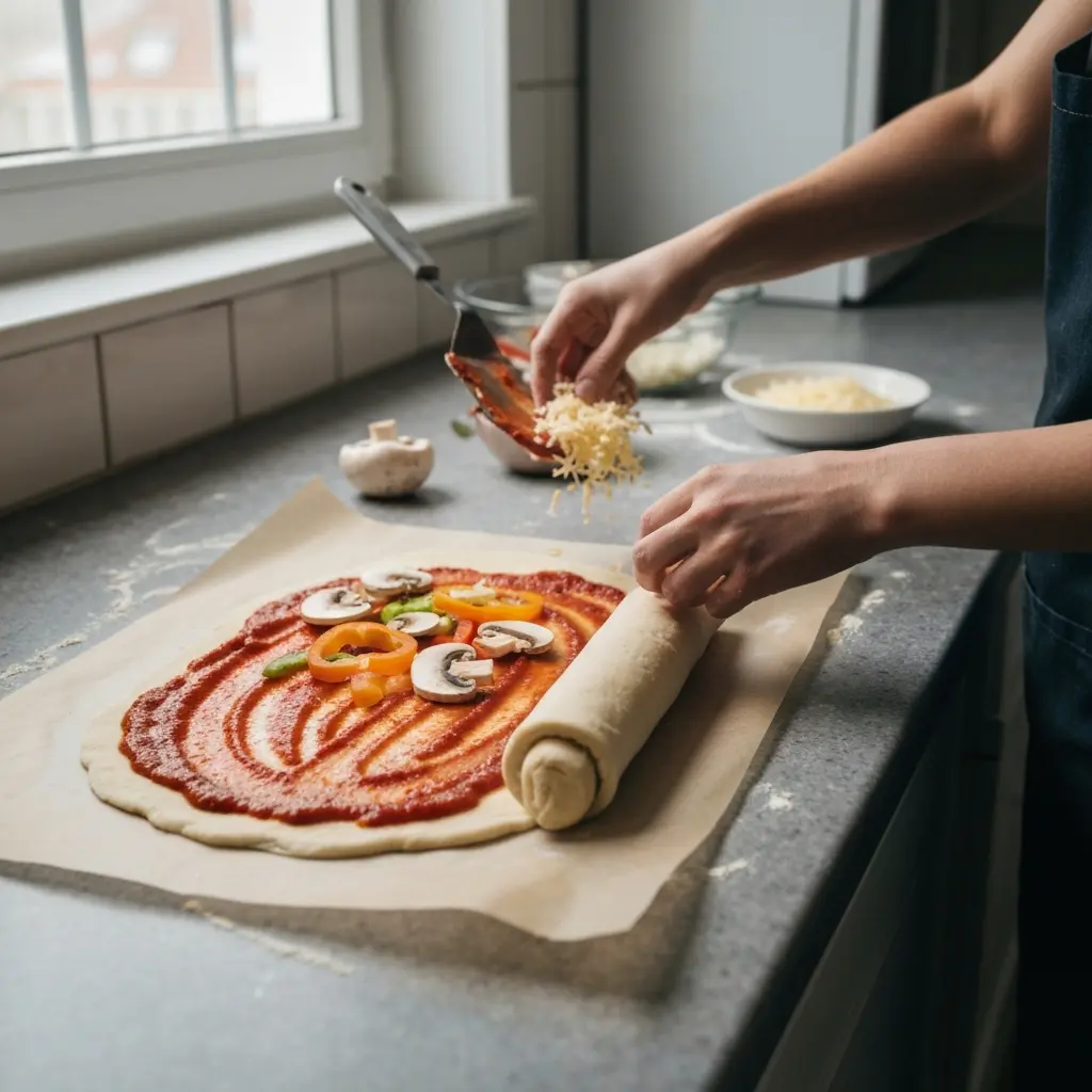 Savor the Rainbow: Delicious Vegetarian Pizza with Mixed Veggies