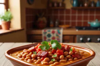 Frijoles Charros with Beef Bacon: A Smoky Twist on Tradition