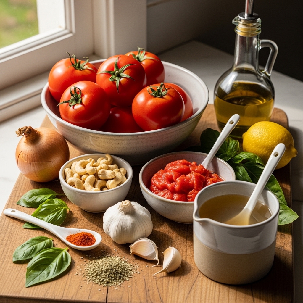 Velvety Vegan Tomato Soup: Creamy Comfort in a Bowl