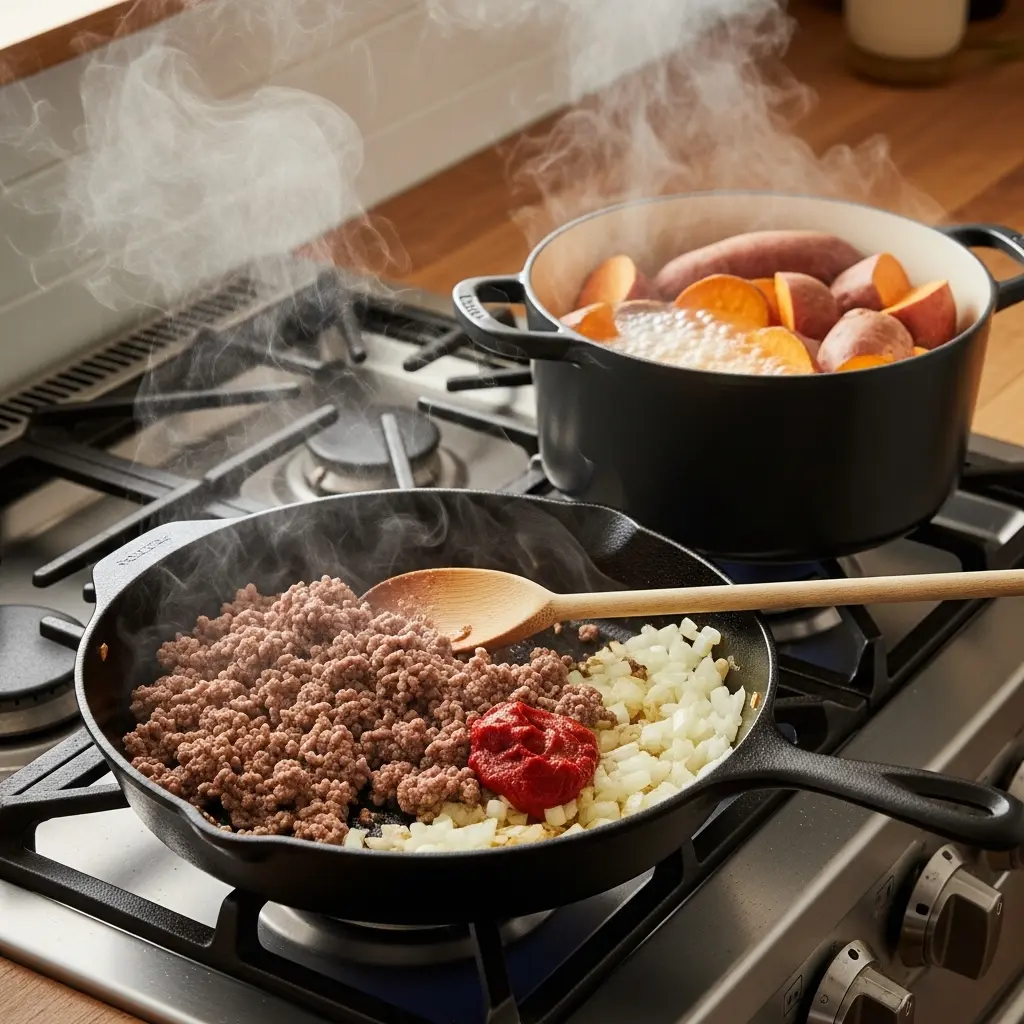 Sweet Potato Topped Cottage Pie: A Twist on Tradition