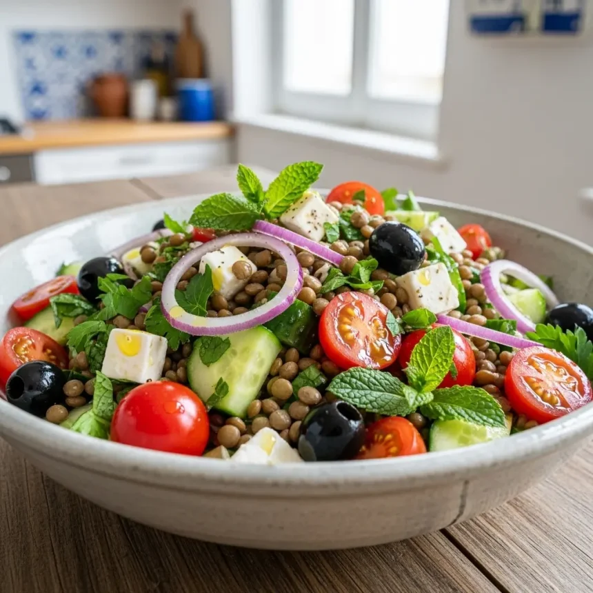 Brighten Your Table with a Refreshing Mediterranean Lentil Salad