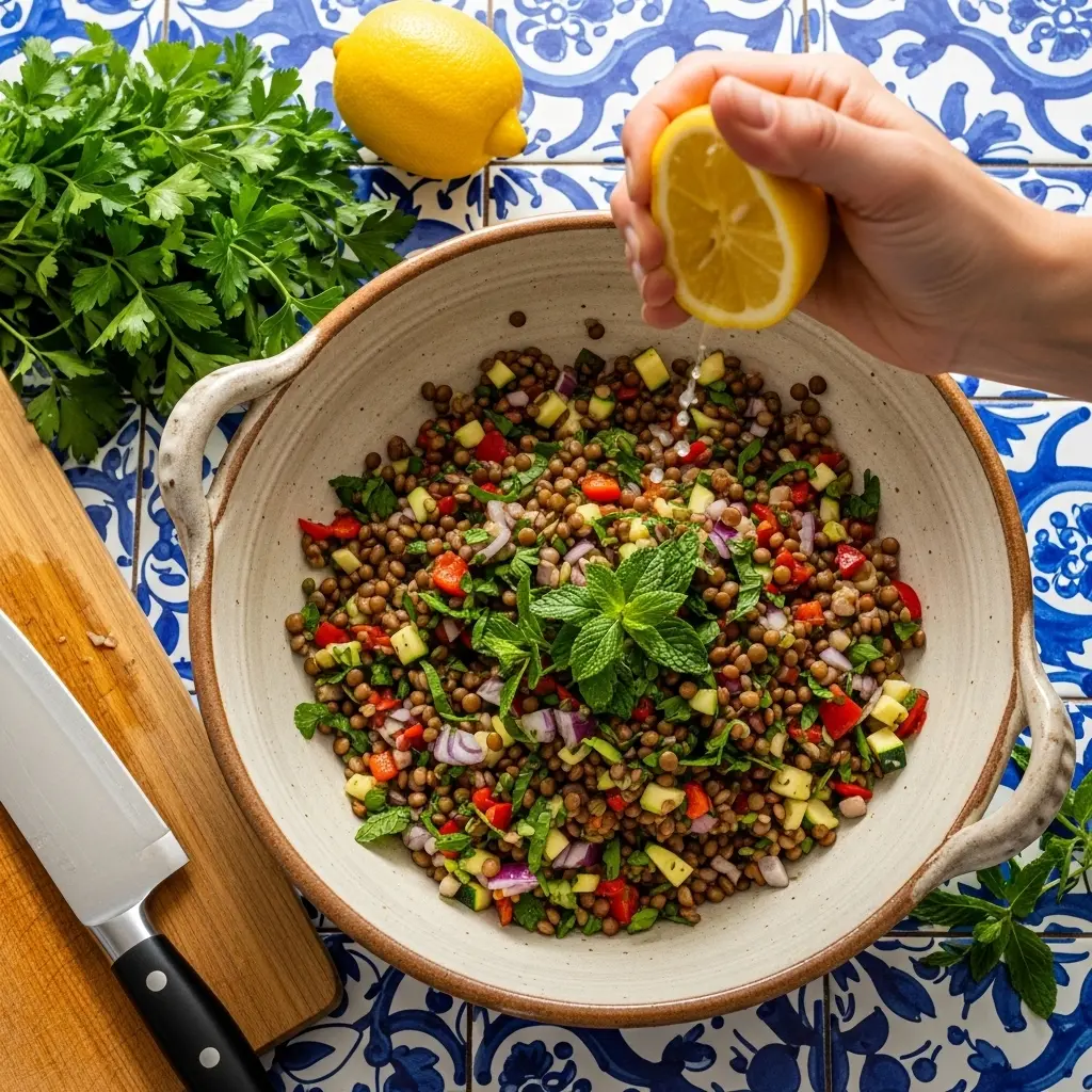 Brighten Your Table with a Refreshing Mediterranean Lentil Salad