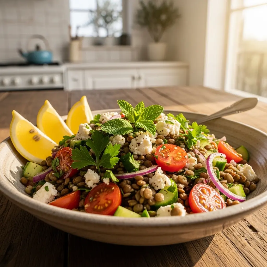 Brighten Your Table with a Refreshing Mediterranean Lentil Salad