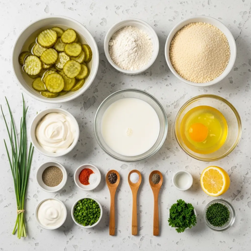 Crispy Southern Fried Pickles Paired with Creamy Ranch Delight