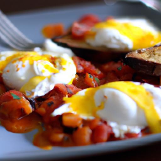 Savor Shakshuka: Poached Eggs Meet Spiced Tomato Delight
