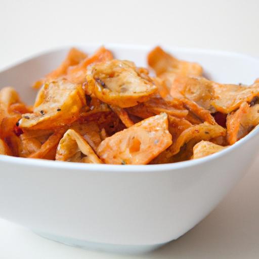 Crispy Air Fryer Pasta Chips with Zesty Homemade Dip